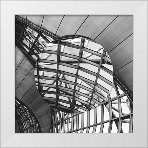 Urban Sphere II White Modern Wood Framed Art Print by Franklin