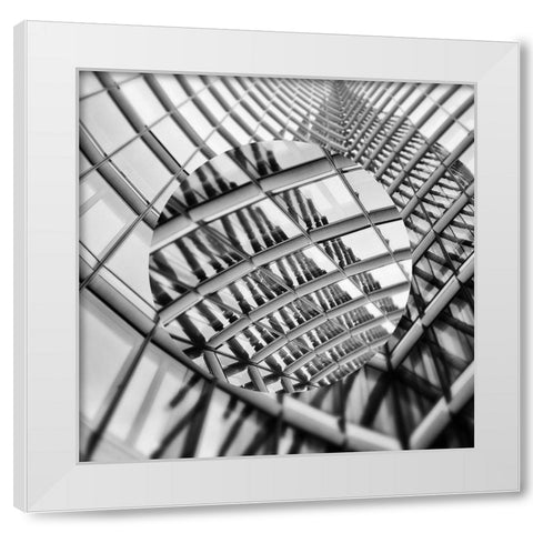 Urban Sphere III White Modern Wood Framed Art Print by Franklin