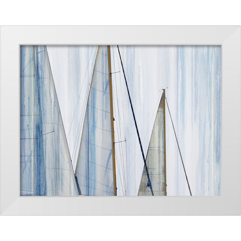 Sails II White Modern Wood Framed Art Print by Franklin