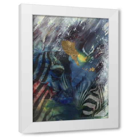 African Eyes White Modern Wood Framed Art Print by Simons