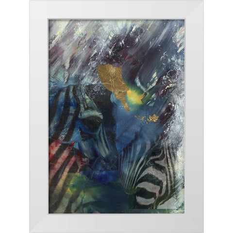 African Eyes White Modern Wood Framed Art Print by Simons