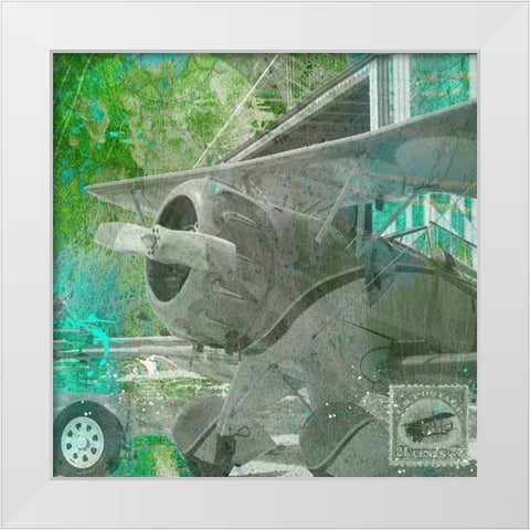 Aviation I White Modern Wood Framed Art Print by Simons