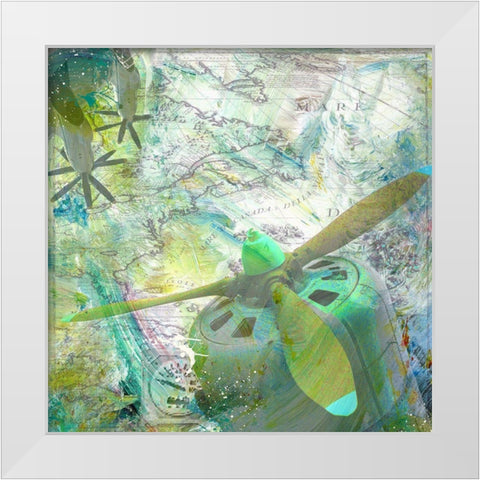 Aviation II White Modern Wood Framed Art Print by Simons
