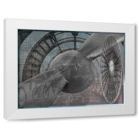 Aviation III White Modern Wood Framed Art Print by Simons