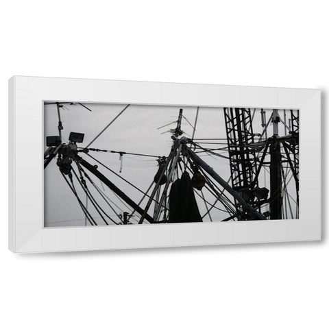 Convergent II White Modern Wood Framed Art Print by Simons