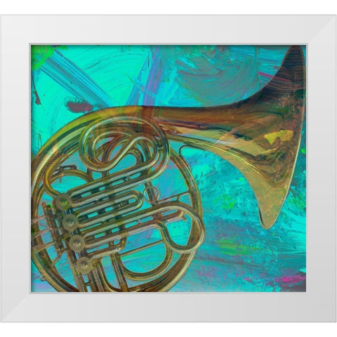 Cuerno White Modern Wood Framed Art Print by Simons