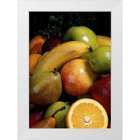 Fruities I White Modern Wood Framed Art Print by Simons