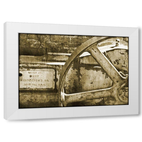 Fury White Modern Wood Framed Art Print by Simons