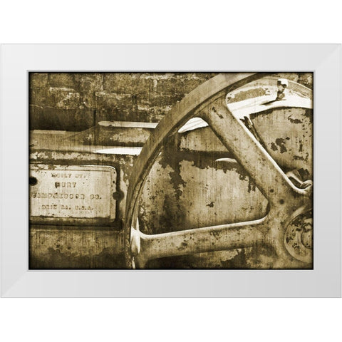 Fury White Modern Wood Framed Art Print by Simons