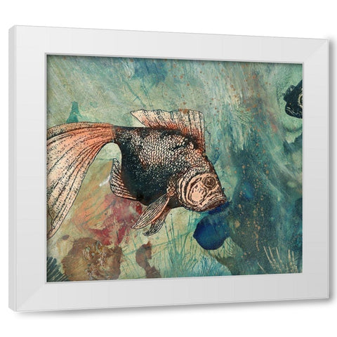 Goldies Pond I White Modern Wood Framed Art Print by Simons