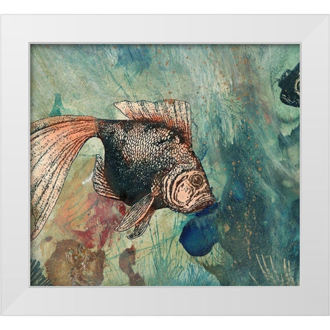 Goldies Pond I White Modern Wood Framed Art Print by Simons