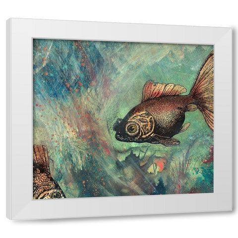 Goldies Pond II White Modern Wood Framed Art Print by Simons