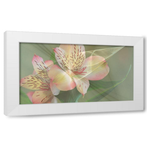 Illusion in Yellow White Modern Wood Framed Art Print by Simons