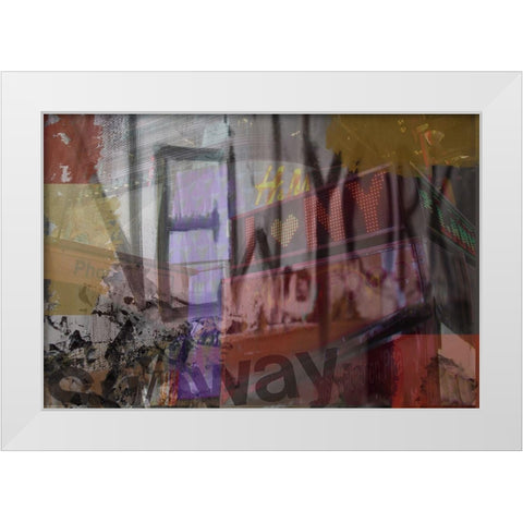 New York New York White Modern Wood Framed Art Print by Simons