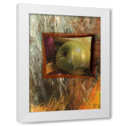 Painted Fruit I White Modern Wood Framed Art Print by Simons