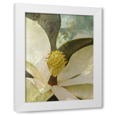 Painted Magnolia White Modern Wood Framed Art Print by Simons