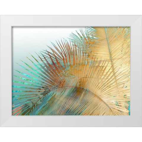Painted Palm I White Modern Wood Framed Art Print by Simons
