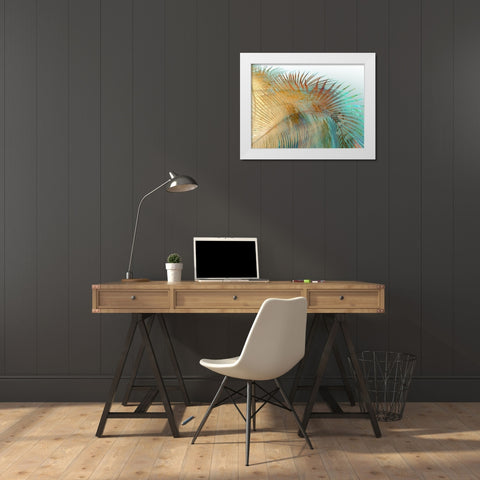 Painted Palm II White Modern Wood Framed Art Print by Simons