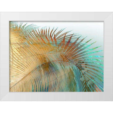 Painted Palm II White Modern Wood Framed Art Print by Simons