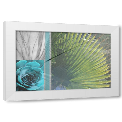 Plumage Cool II White Modern Wood Framed Art Print by Simons