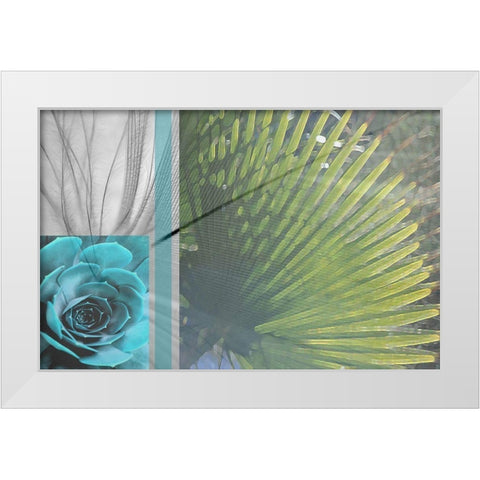 Plumage Cool II White Modern Wood Framed Art Print by Simons