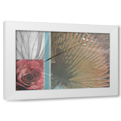 Plumage Warm I White Modern Wood Framed Art Print by Simons
