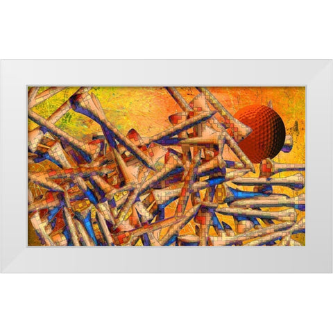 Teed Up II White Modern Wood Framed Art Print by Simons