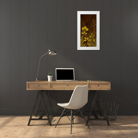 Wildflower Garden I White Modern Wood Framed Art Print by Simons