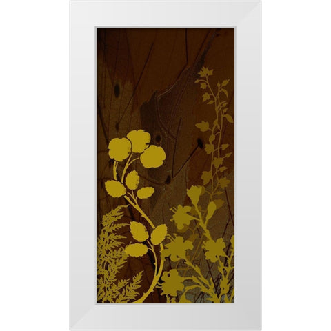 Wildflower Garden I White Modern Wood Framed Art Print by Simons