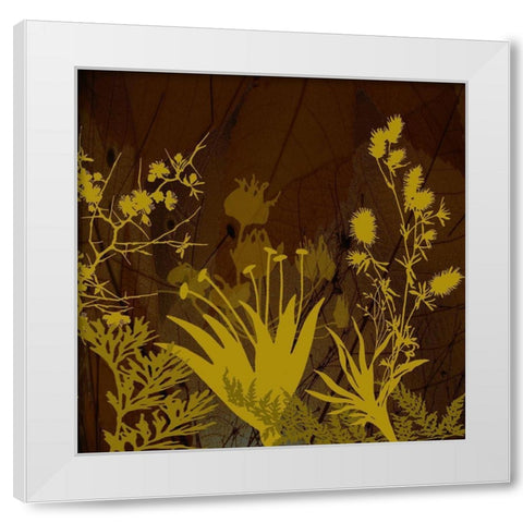 Wildflower Garden III White Modern Wood Framed Art Print by Simons