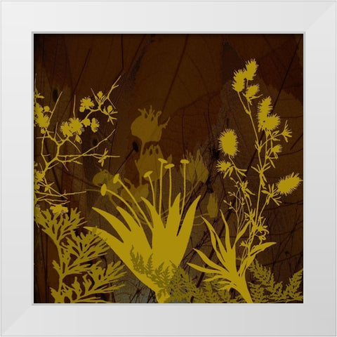 Wildflower Garden III White Modern Wood Framed Art Print by Simons
