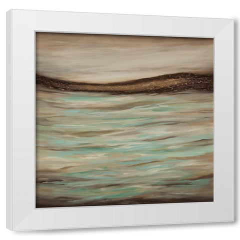 By the Sea White Modern Wood Framed Art Print by Hinz