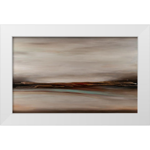 Expanse Series White Modern Wood Framed Art Print by Hinz