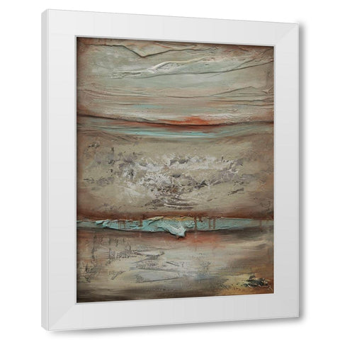 B Contours White Modern Wood Framed Art Print by Hinz