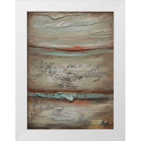 B Contours White Modern Wood Framed Art Print by Hinz