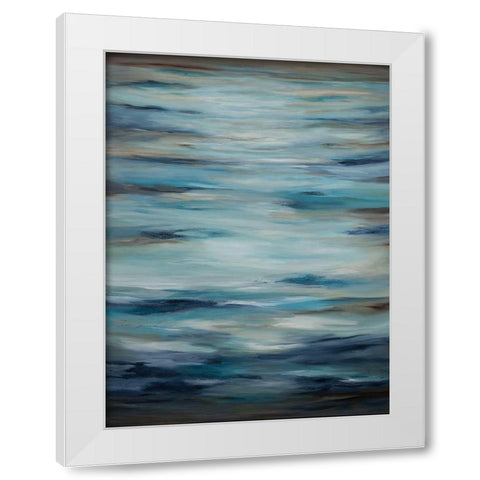 Soothing Waters White Modern Wood Framed Art Print by Hinz