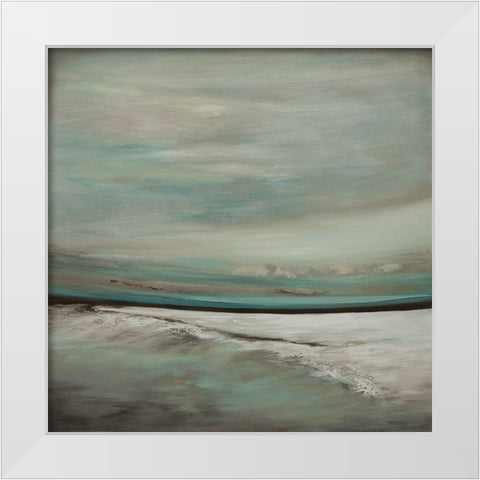 Waterfalls Edge White Modern Wood Framed Art Print by Hinz