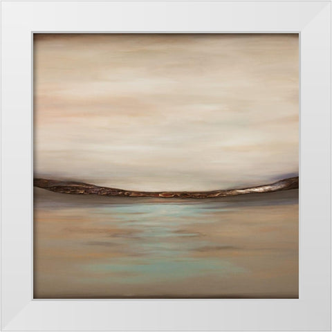 Breathe White Modern Wood Framed Art Print by Hinz