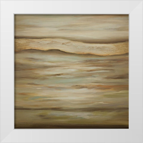 Quietness B White Modern Wood Framed Art Print by Hinz