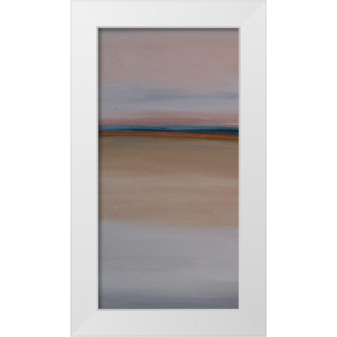 Blue Horizon I White Modern Wood Framed Art Print by Hinz