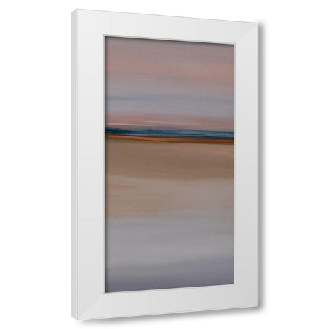Blue Horizon II White Modern Wood Framed Art Print by Hinz
