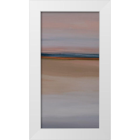 Blue Horizon II White Modern Wood Framed Art Print by Hinz
