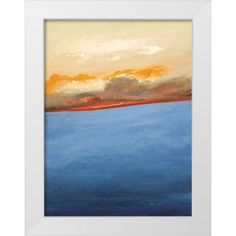 Hilltop White Modern Wood Framed Art Print by Hinz