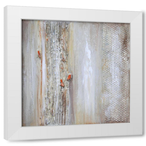 Texturescape I White Modern Wood Framed Art Print by Hinz
