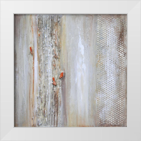 Texturescape I White Modern Wood Framed Art Print by Hinz