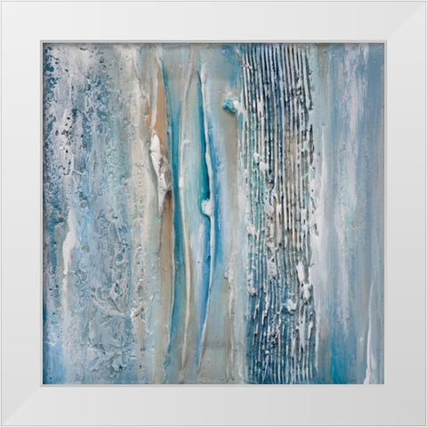 Texturescape III White Modern Wood Framed Art Print by Hinz