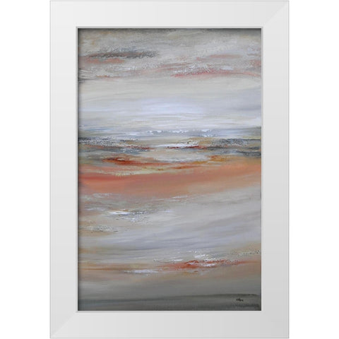 Abstract White Modern Wood Framed Art Print by Hinz