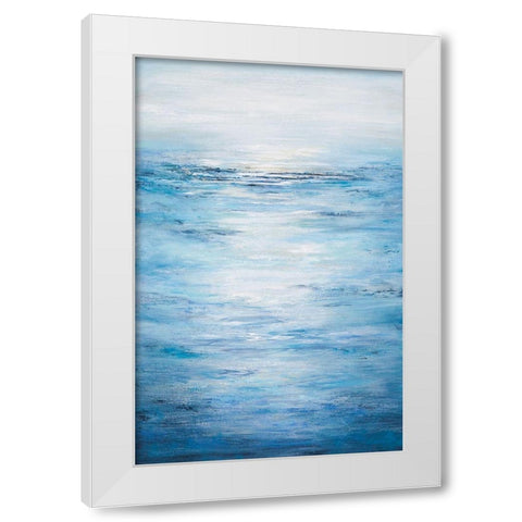 Seascape White Modern Wood Framed Art Print by Hinz