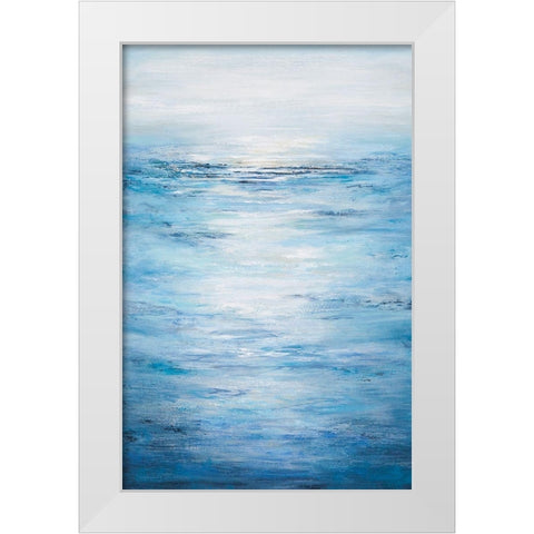 Seascape White Modern Wood Framed Art Print by Hinz