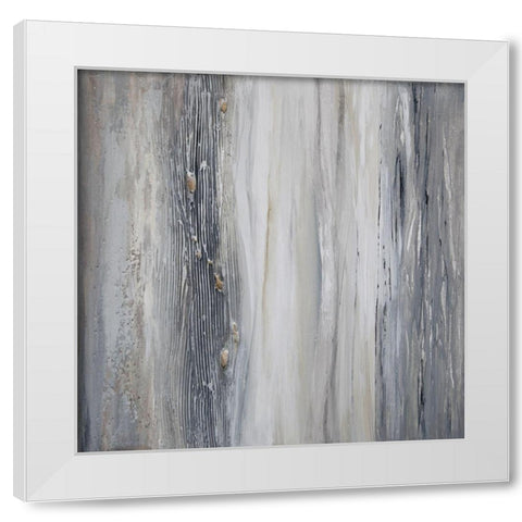 Abstract A White Modern Wood Framed Art Print by Hinz